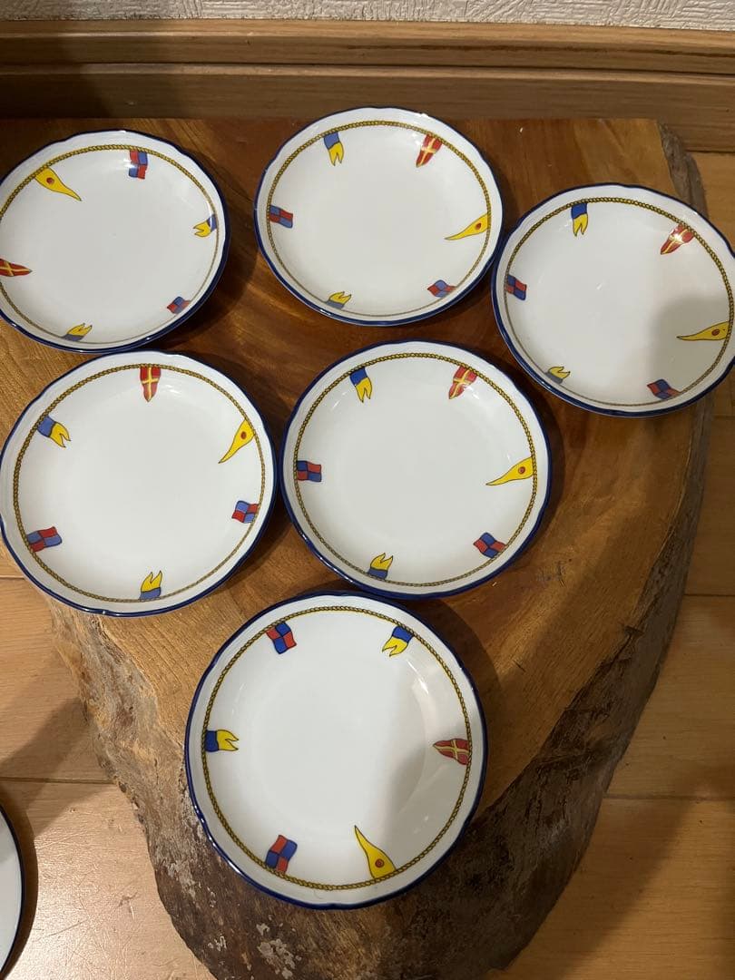 リチャードジノリ　クリッパー　キャンドルスタンド　9cmミニ皿×6枚　美品　レア