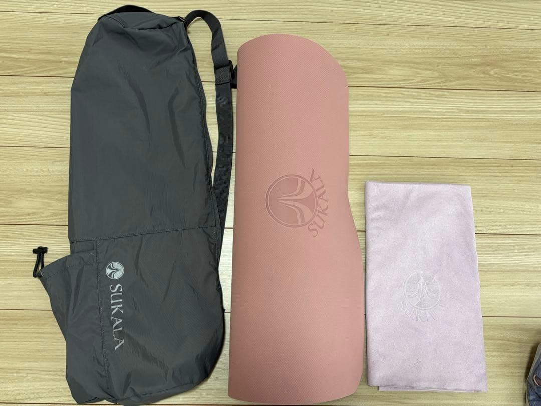 SUKALA LAVA リバーシブルヨガマット ラグ 収納バッグセット★ピンク★
