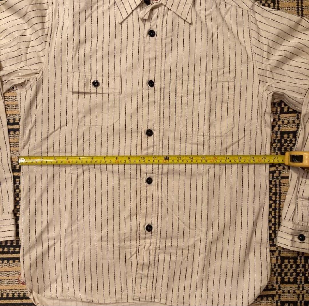 シュガーケーン FICTION ROMANCE ホワイトウォバッシュ シャツ