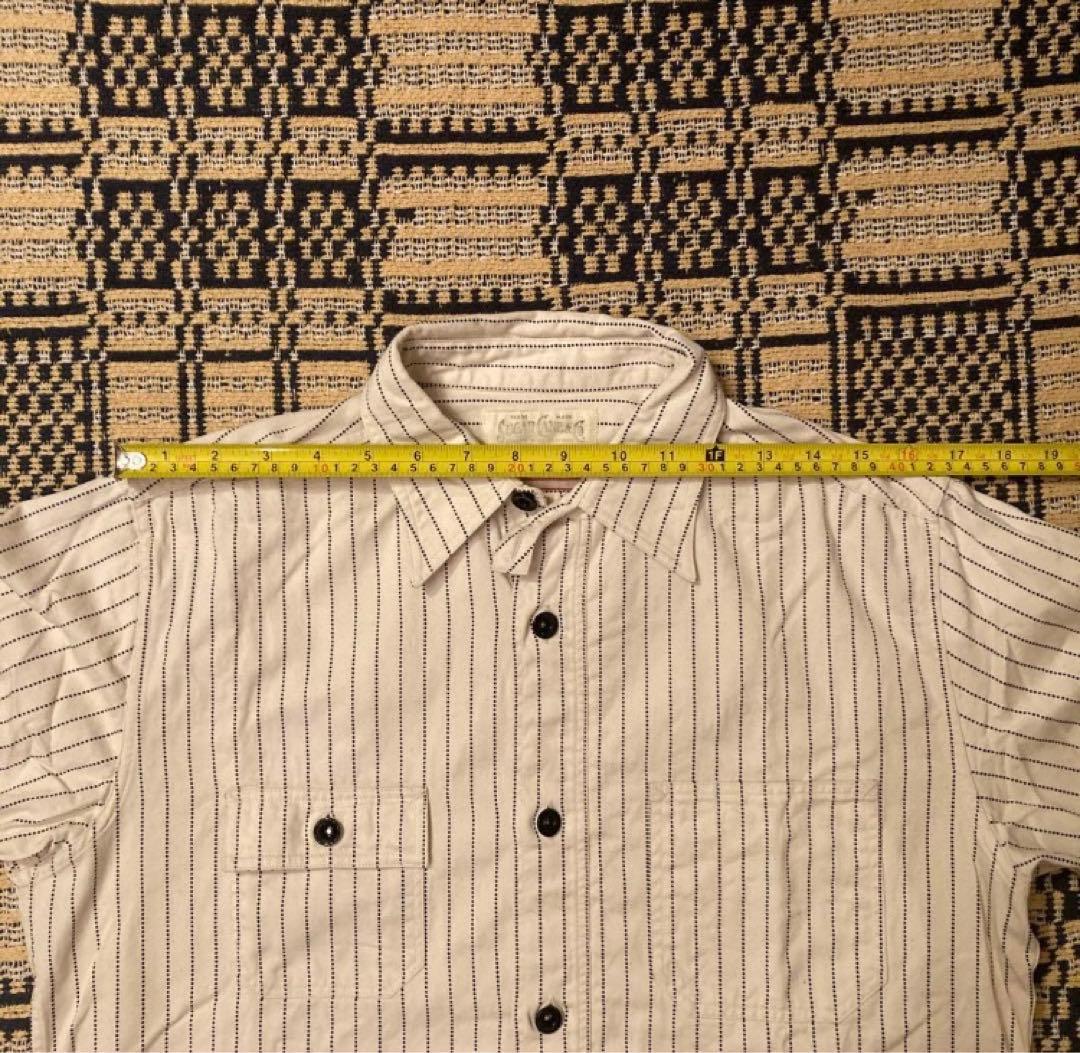 シュガーケーン FICTION ROMANCE ホワイトウォバッシュ シャツ