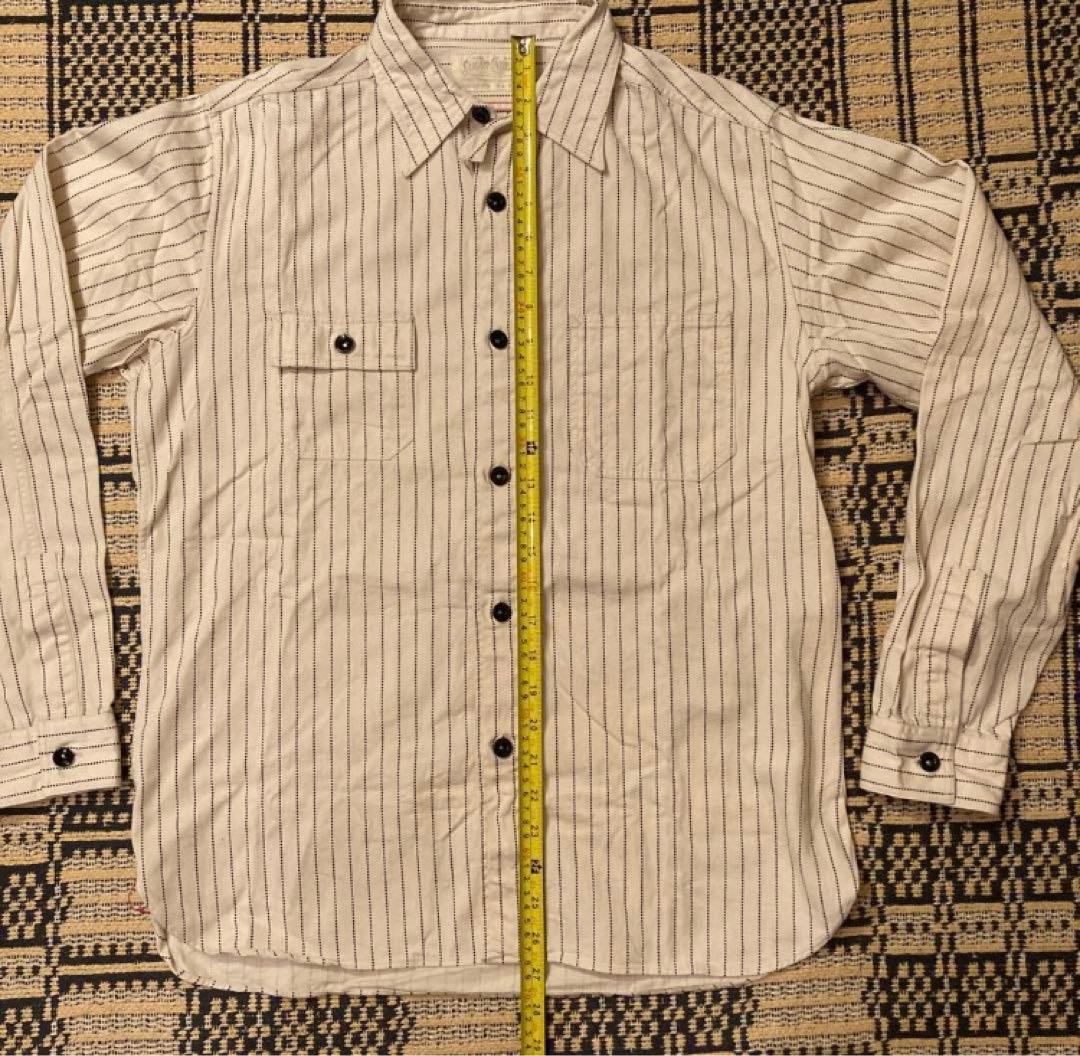 シュガーケーン FICTION ROMANCE ホワイトウォバッシュ シャツ