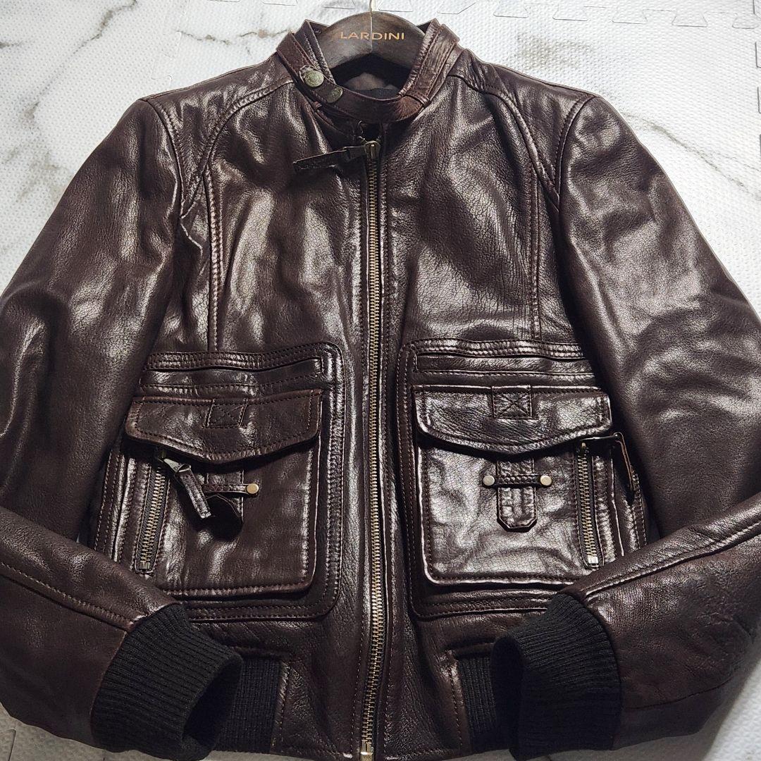 入手困難✨ドルチェ&ガッバーナ ライダースジャケット キルティング ラムレザー