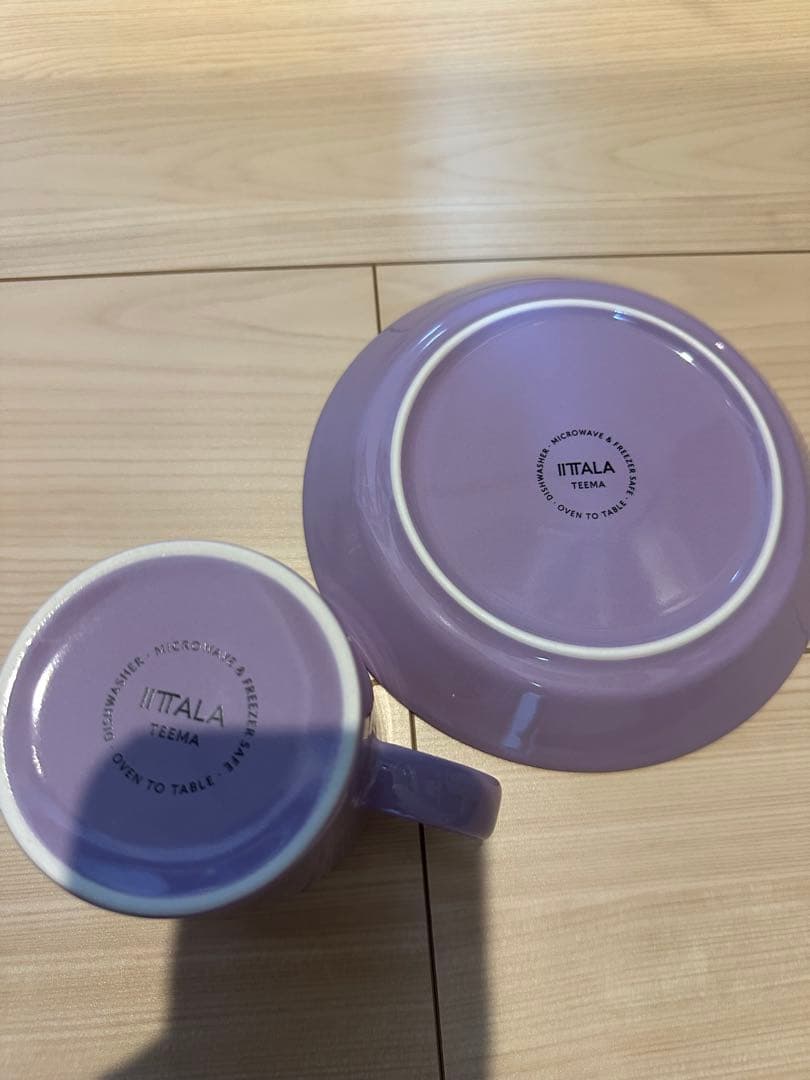 ティーマプレート17㎝　マグカップ　ライラック セージグリーン17cm