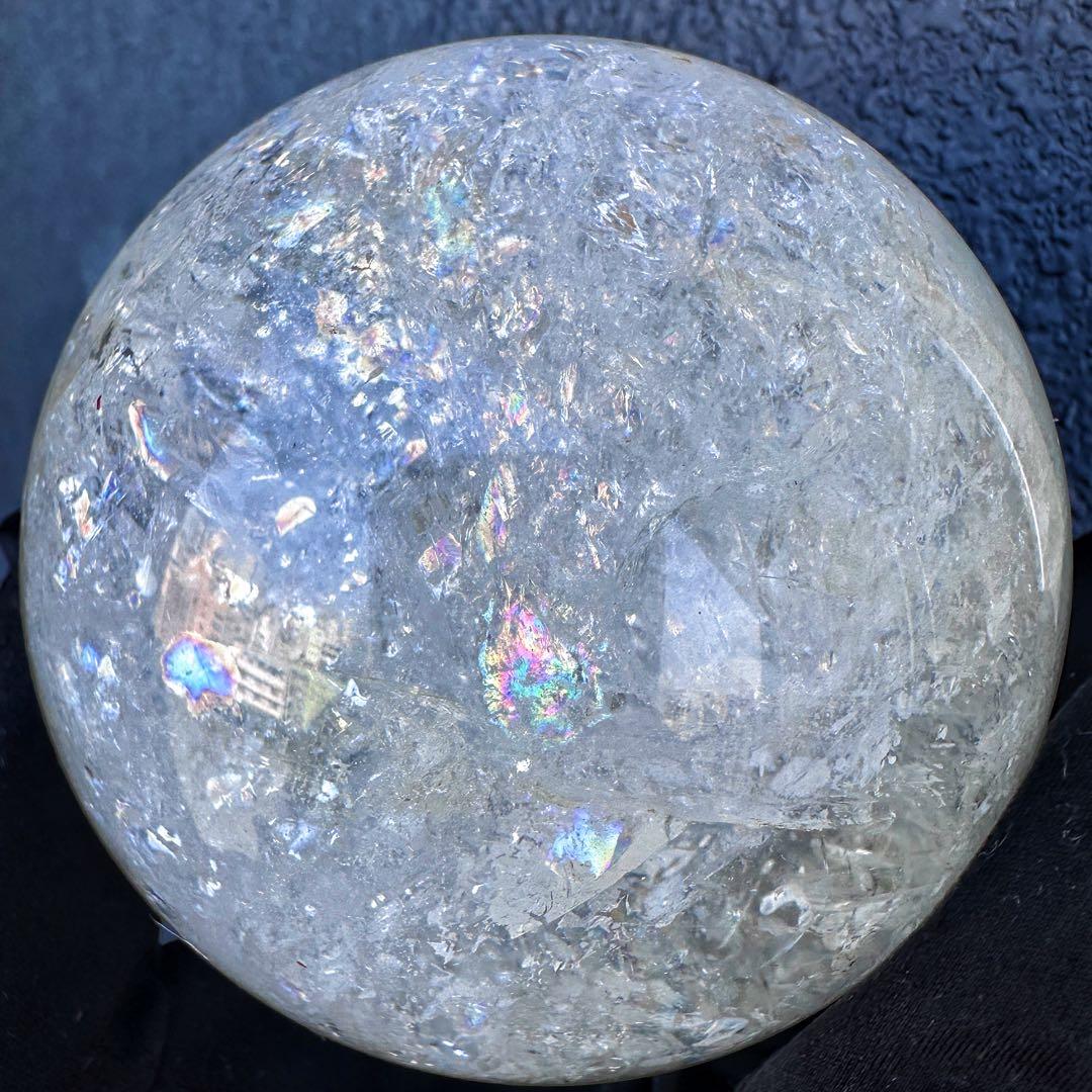 爆レア❗️アゼツライト☆レインボー☆ヒマラヤ水晶 丸玉☆虹☆パワー浄化A1561