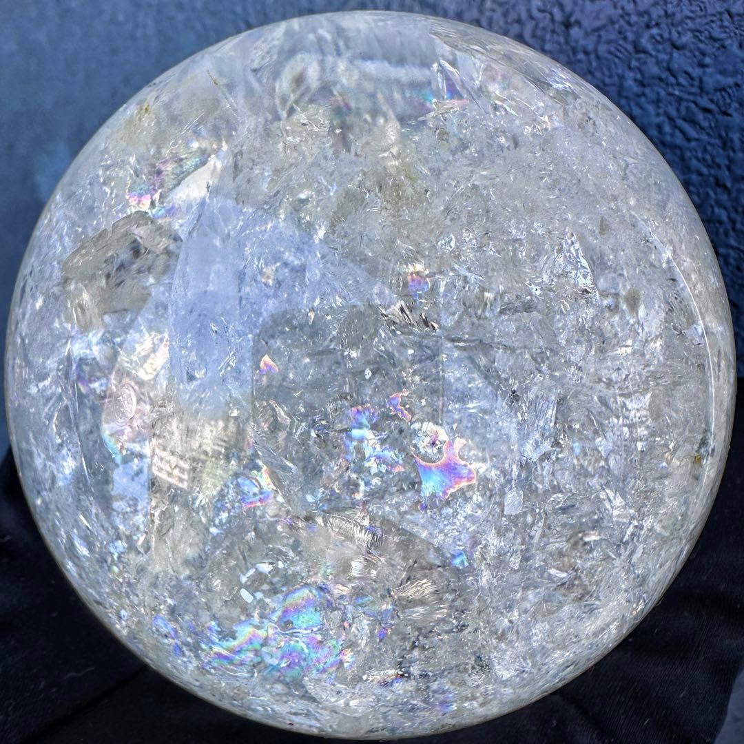 爆レア❗️アゼツライト☆レインボー☆ヒマラヤ水晶 丸玉☆虹☆パワー浄化A1561