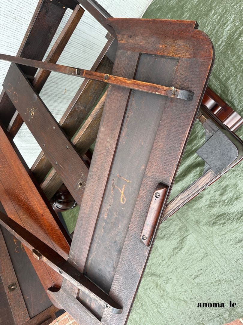 【ダイニングテーブル】ブルボーズレッグ　ドローリーフテーブル　伸長式