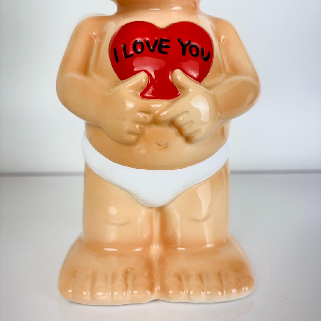 【美品】 内藤ルネ RUNE 貯金箱 天使 全長約33㎝ 昭和レトロ