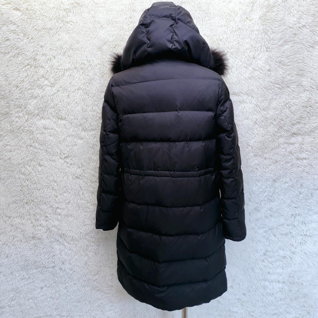 【極美品】IENA　イエナ　タフタ　ダウン　ロング　コート　フォックスファー　黒
