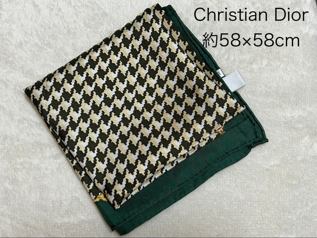 Christian Dior ハウンドトゥーススカーフ 約58×58cm