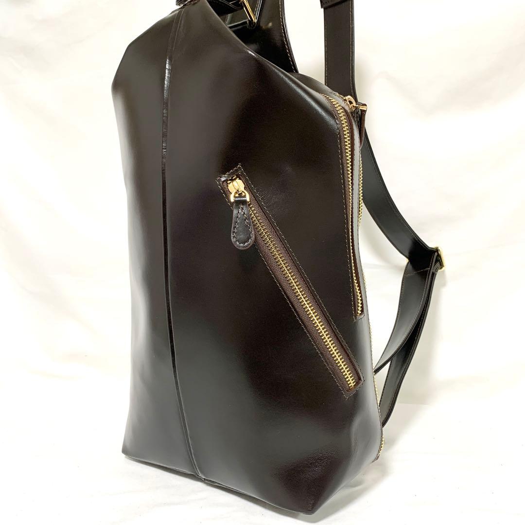 DAYSART イタリアンレザー ボディバッグ ブラウン 左右掛け