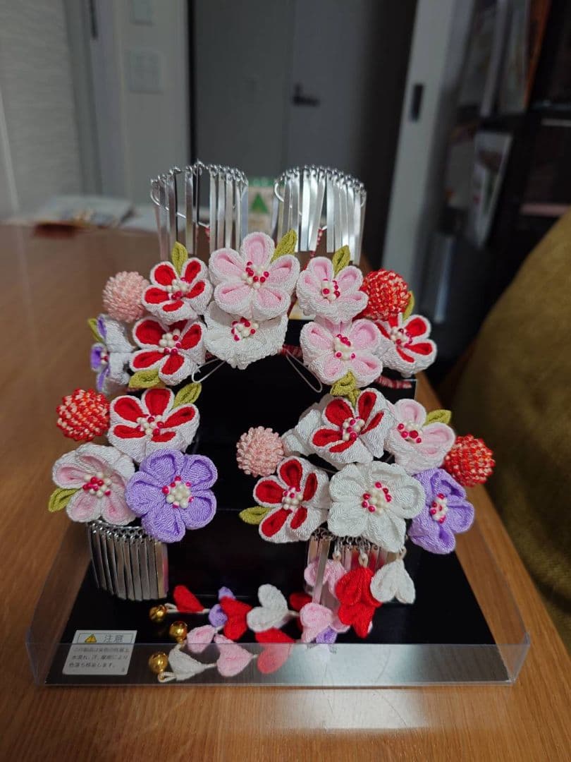 七五三　勝山　百貨店　髪飾り　かんざし　正絹