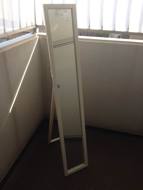 スタンドミラー ホワイト 姿見