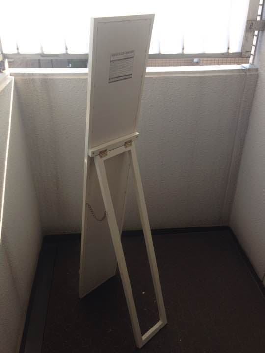 スタンドミラー ホワイト 姿見