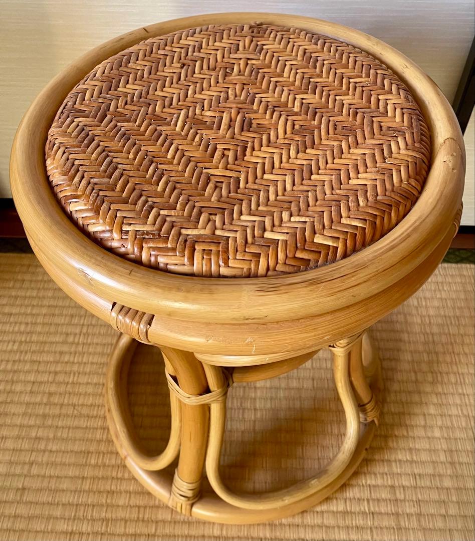 ラタン　鏡台　籐家具　レトロ　アンティーク