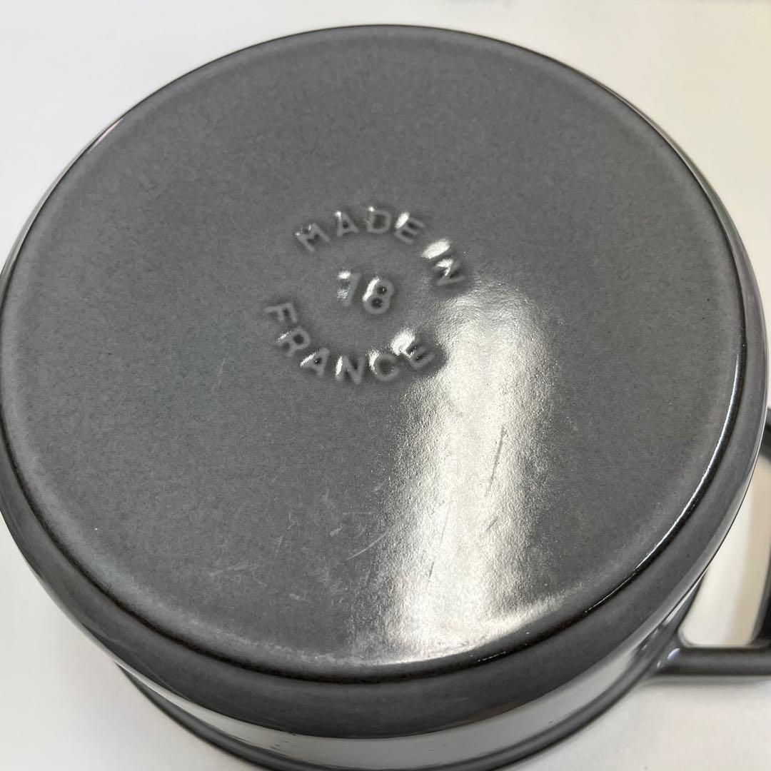 ストウブ ピコ・ココットラウンド グレー 両手鍋 18cm【13227a36】