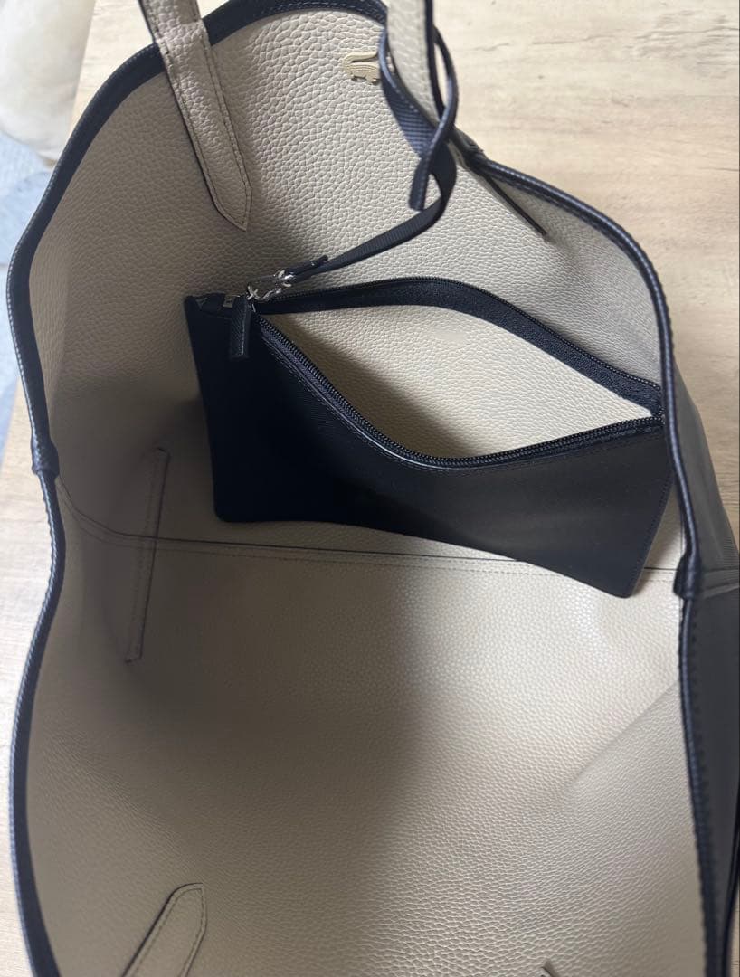 美品Lacoste リバーシブル　トートバッグA4可