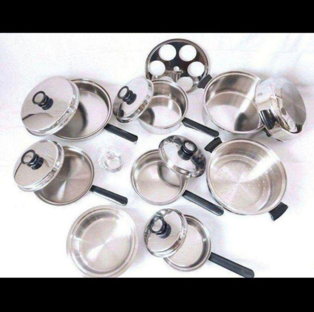 アムウェイ 18/8ステンレス鍋 21ピースとウォックと専用網2枚 Amway↓