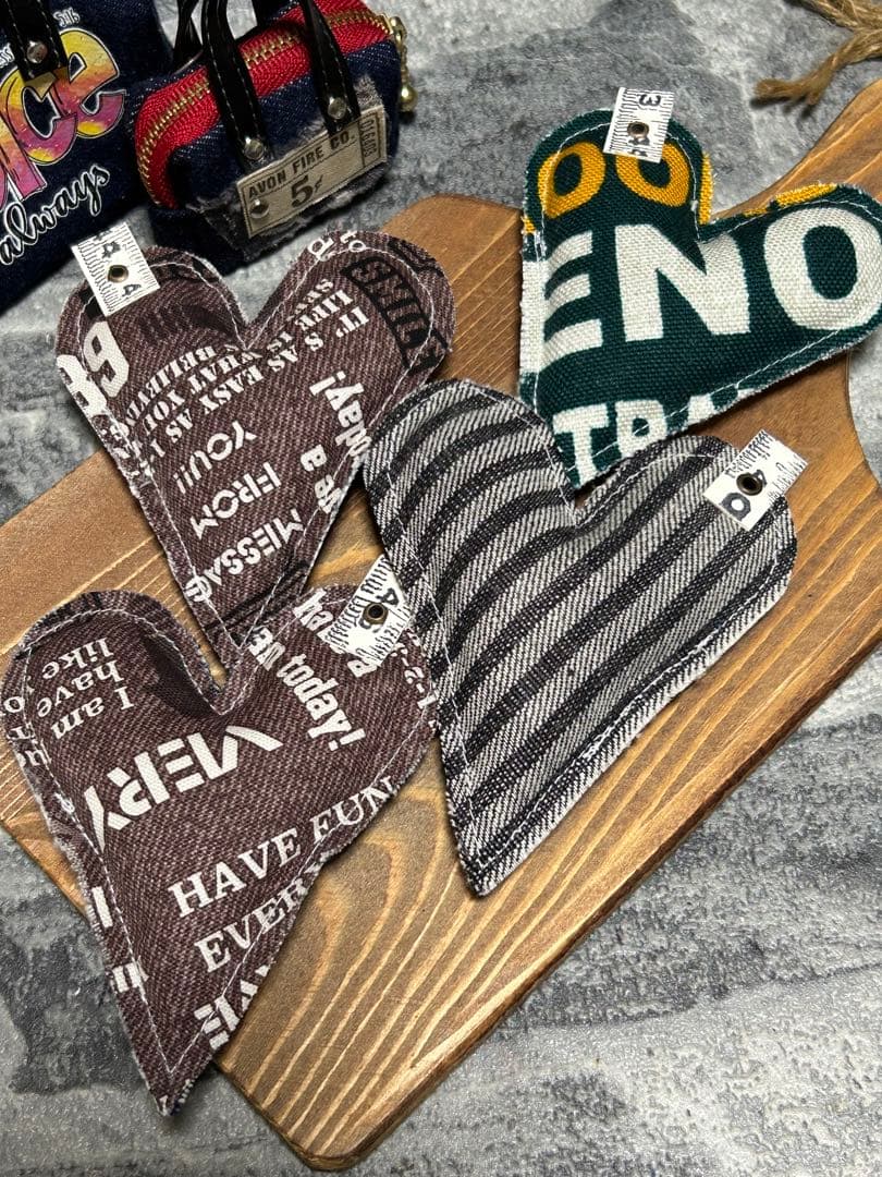 ブリーチデニムぷっくりハートタグ　No.660