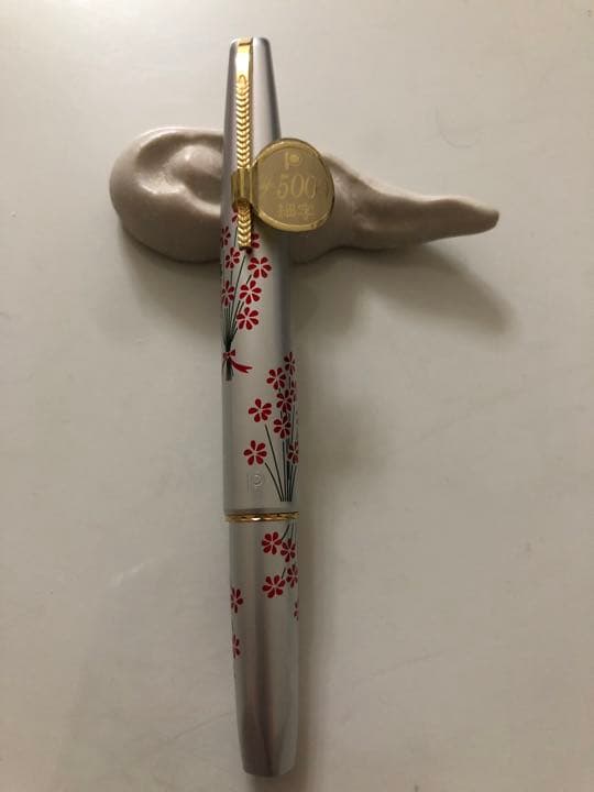 万年筆　プラチナ　レトロ　デッドストック　ショート軸　14k