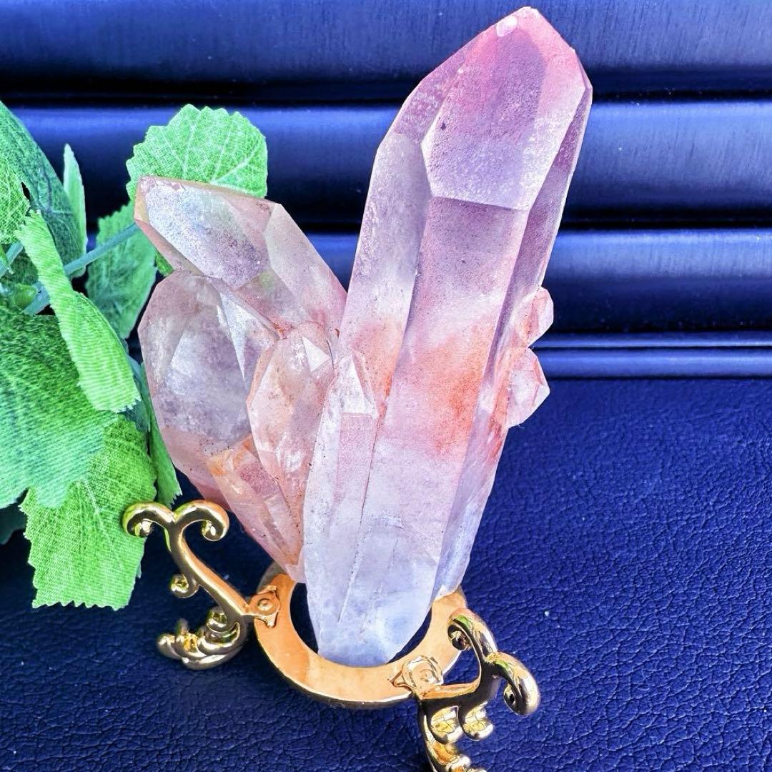 希少❗️高透明度❗️超綺麗♡超強いパワー ピンクヒマラヤ クラスター天然石A1490