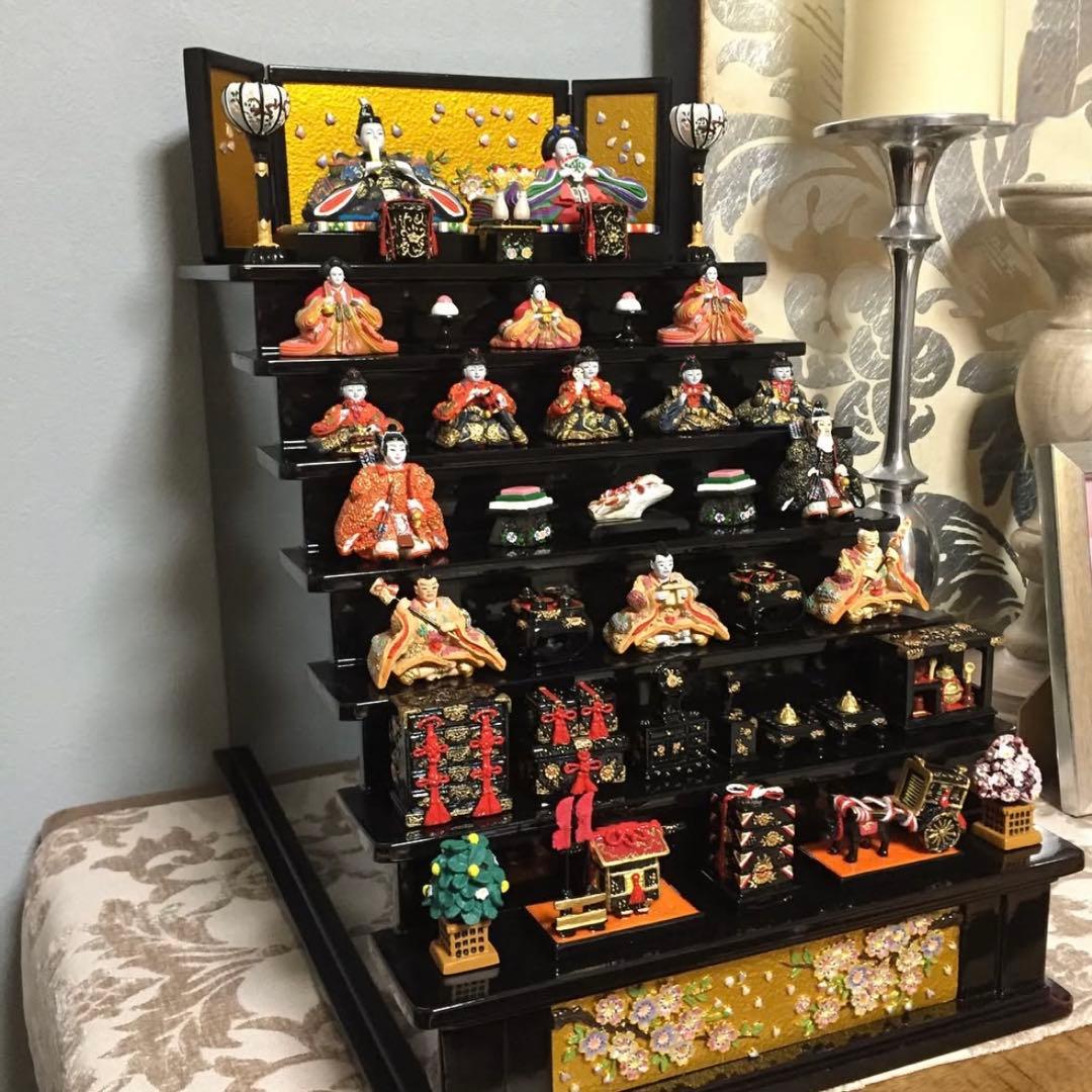 丹青堂　若菜雛　木製七段飾り　雛人形