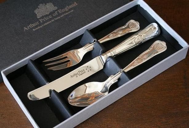 新品　アーサープライス社・キングスシルバーカトラリー ティータイムセット