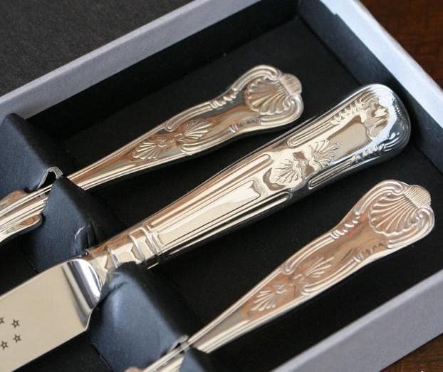 新品　アーサープライス社・キングスシルバーカトラリー ティータイムセット