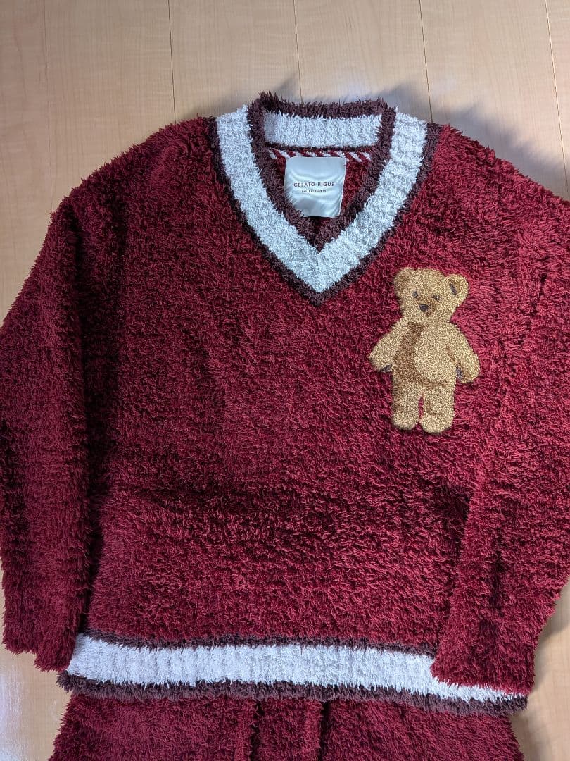 【HOLIDAY】ジェラピケ ベア ルームウェア 上下セット Fサイズ