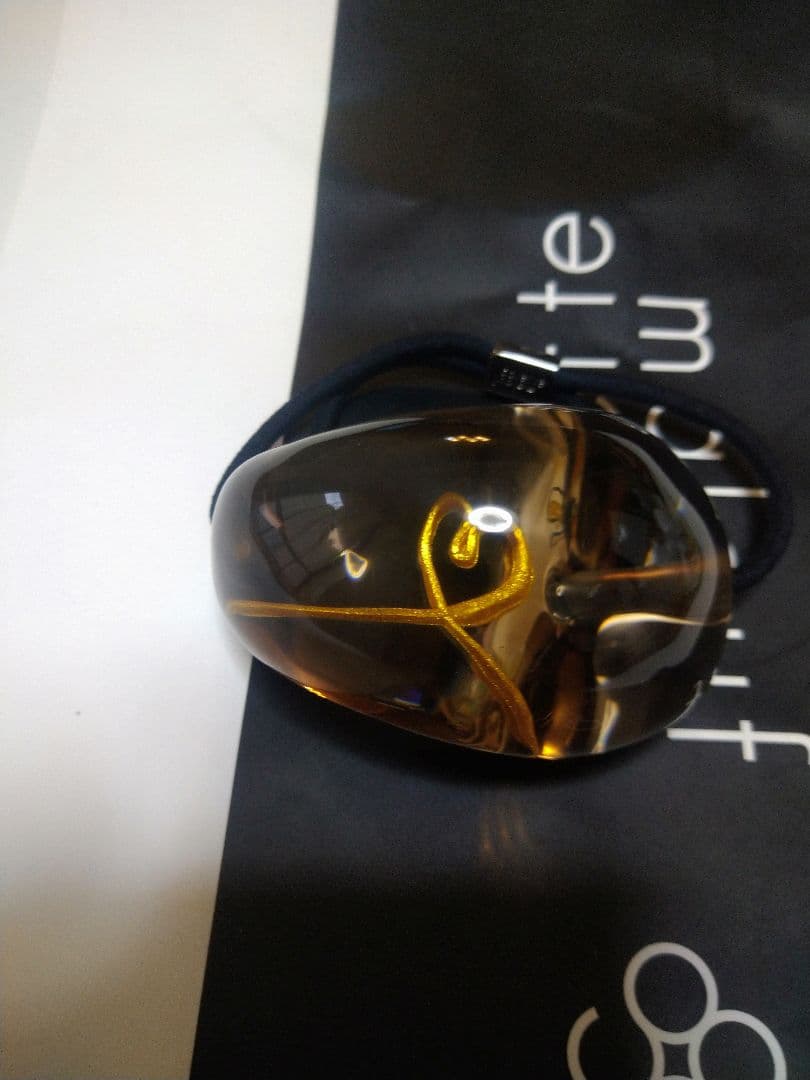 コレットマルーフ　アクリリック ラージ ティアドロップ ポニー ハート ノット