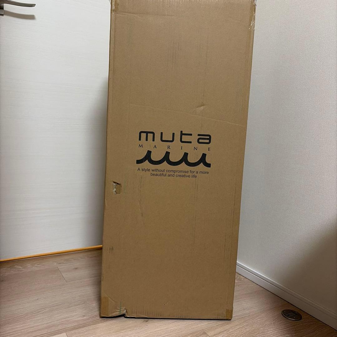 muta ムータマリン　スタンドキャディバッグ 8.5incベージュ/青