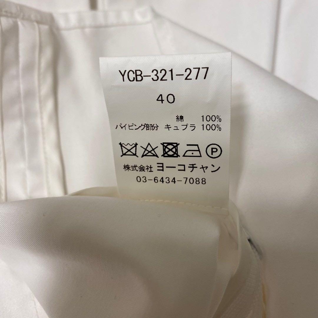 美品　試着のみ　YOKO CHAN/パフスリーブラウンドカラーシャツ