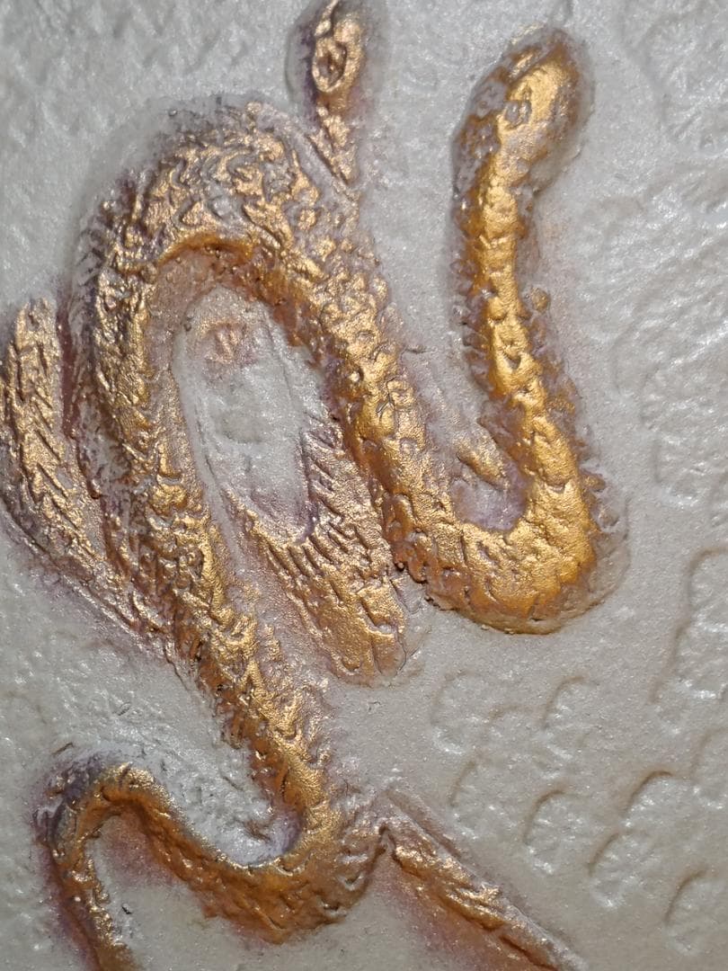 壁掛け　ヘビ　蛇　陶器　置物　インテリア　工芸品　美術品　A1727