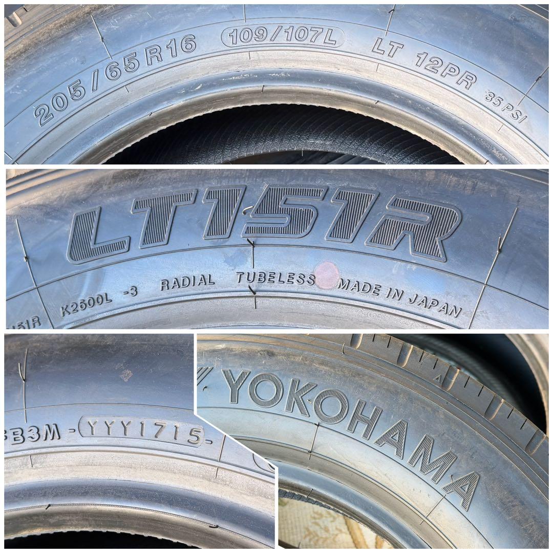 送料込ヨコハマLT151R205/65R16 109/107LLT 12PR6本
