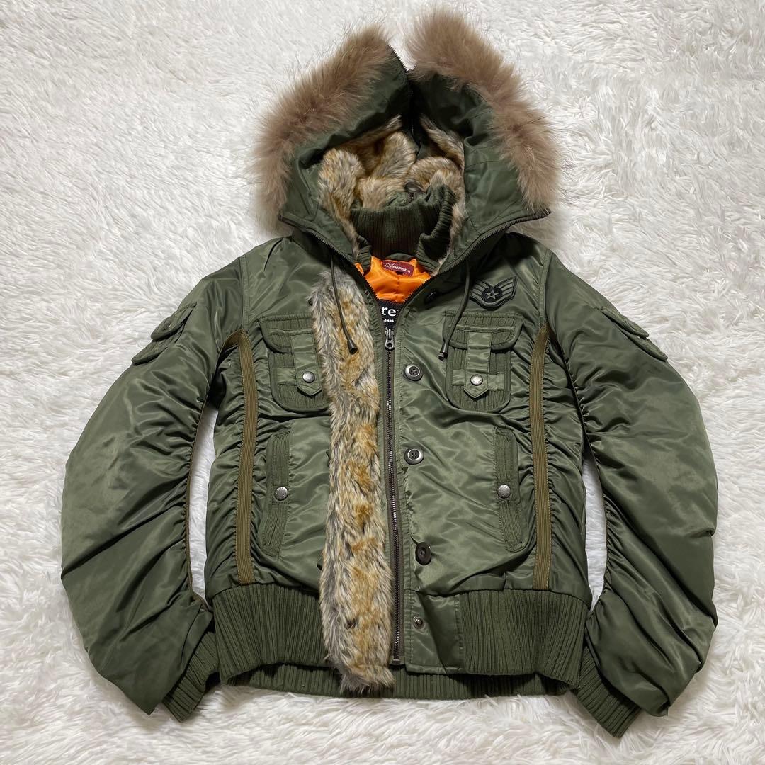 AVIREX リアルファー 短丈 N-2B グランジ y2k 平成ギャル M