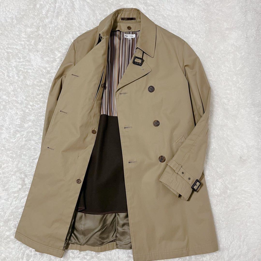 Paul Smith トレンチコート ベージュ マルチストライプ ライナー