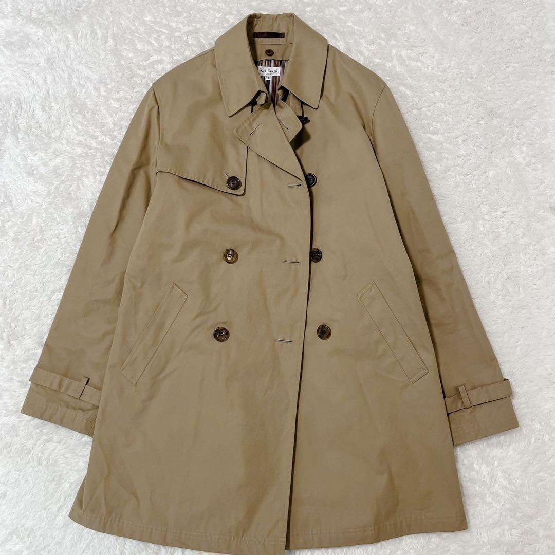 Paul Smith トレンチコート ベージュ マルチストライプ ライナー