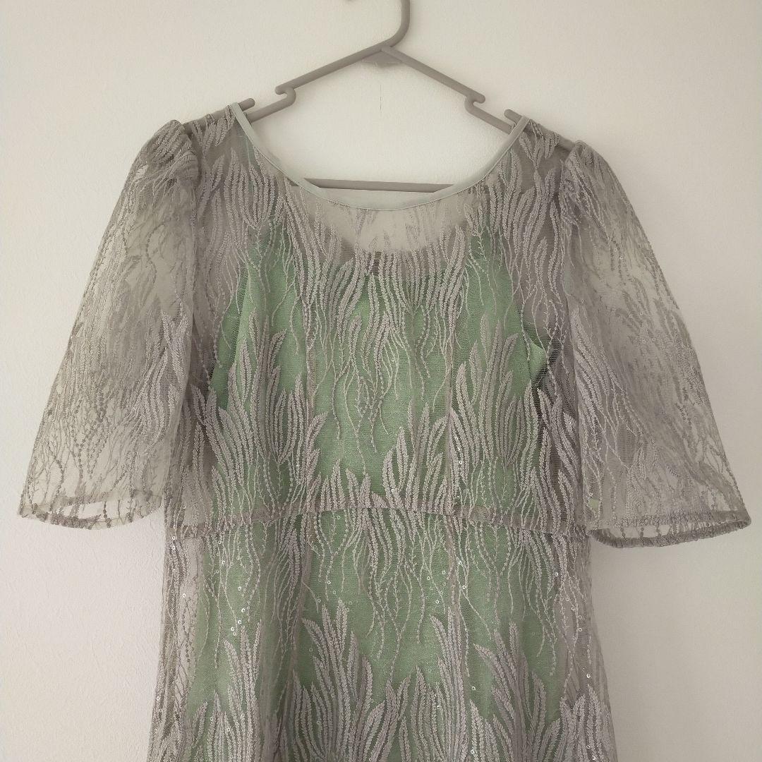 apaです。　kaene　スパンコールエンブロイダリードレス(M)