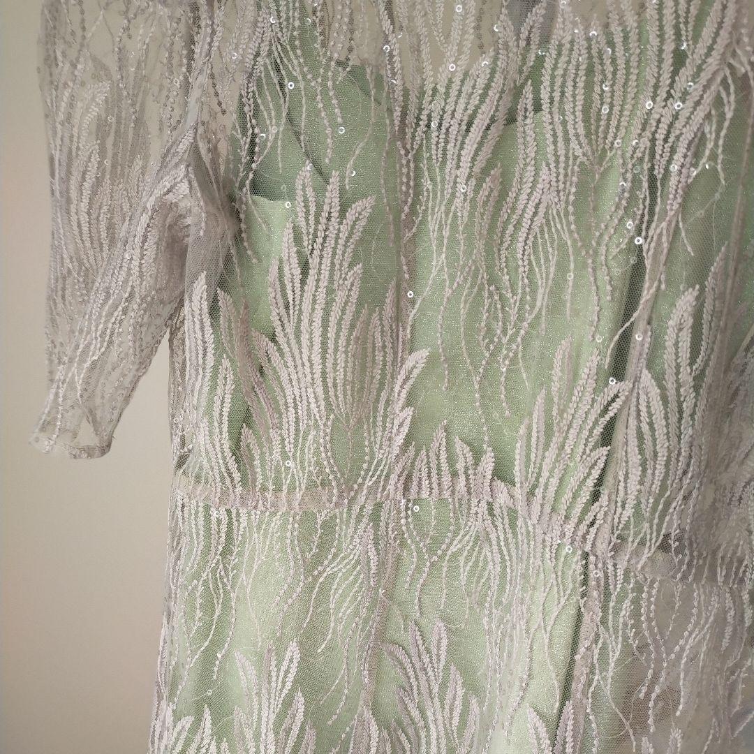 apaです。　kaene　スパンコールエンブロイダリードレス(M)