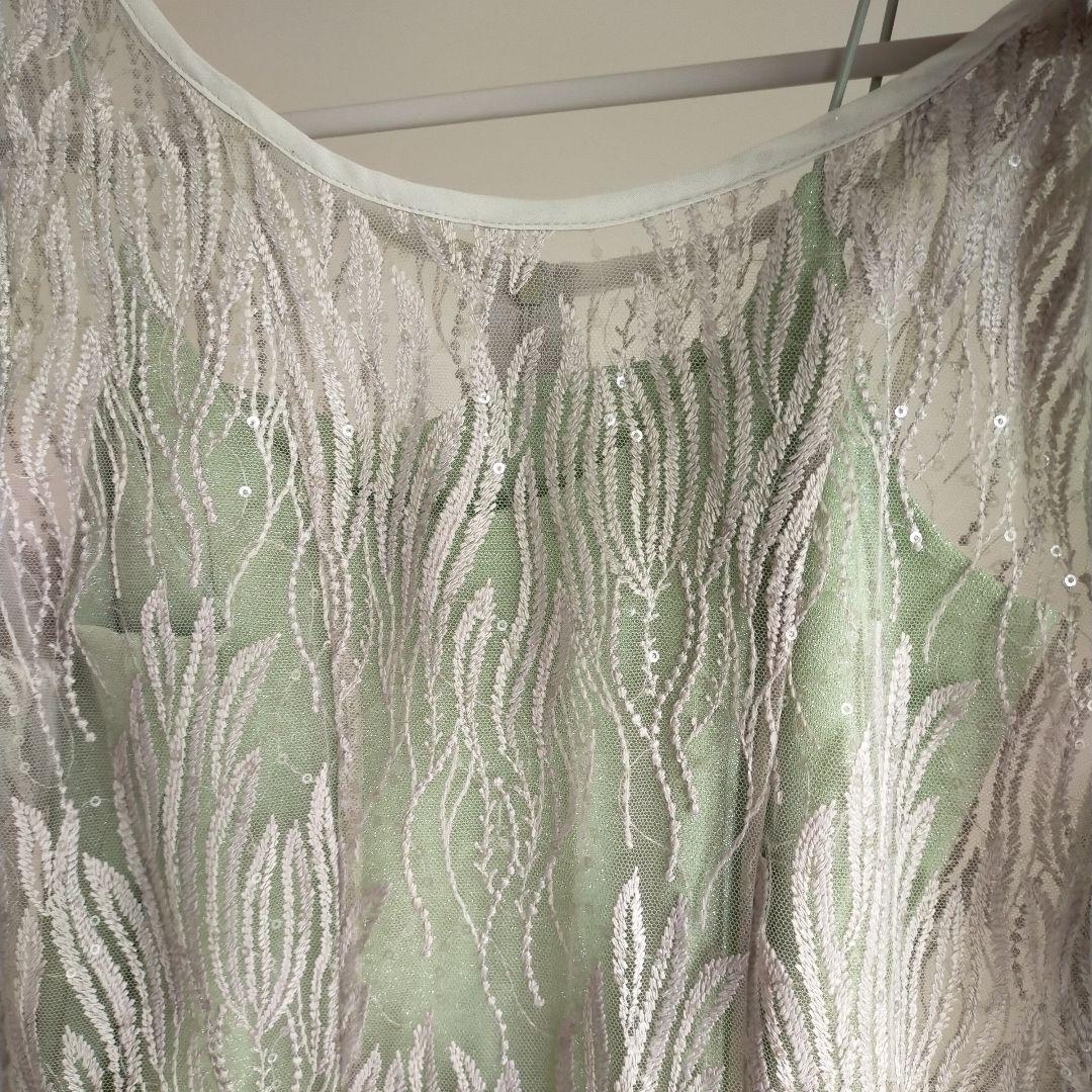 apaです。　kaene　スパンコールエンブロイダリードレス(M)