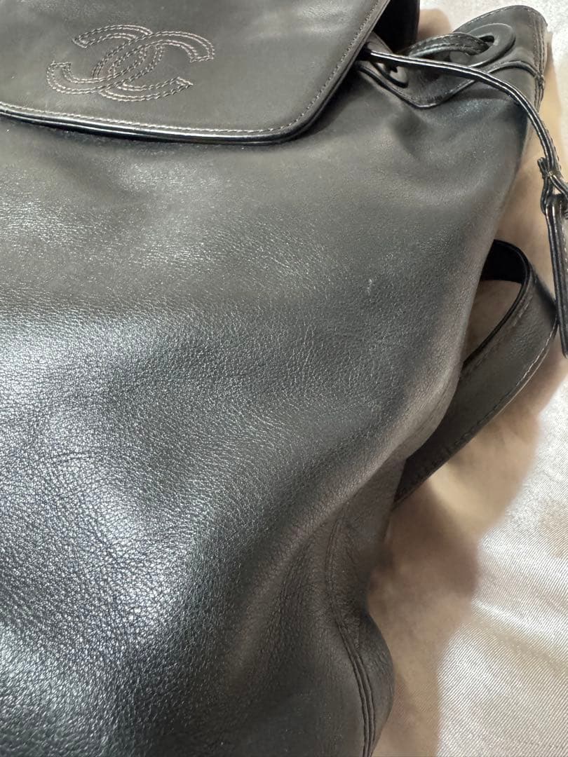 シャネル リュック　表参道正規店メンテ済み ハワイ購入本物 ココマークブラック