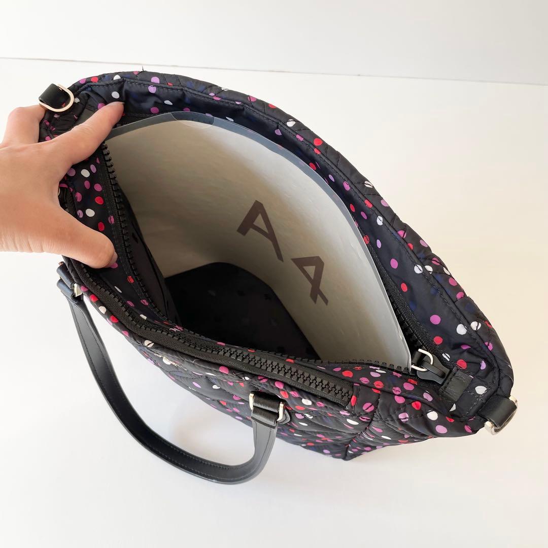 【ほぼ新品】kate spade トートバッグ キルティング ナイロン マザーズ