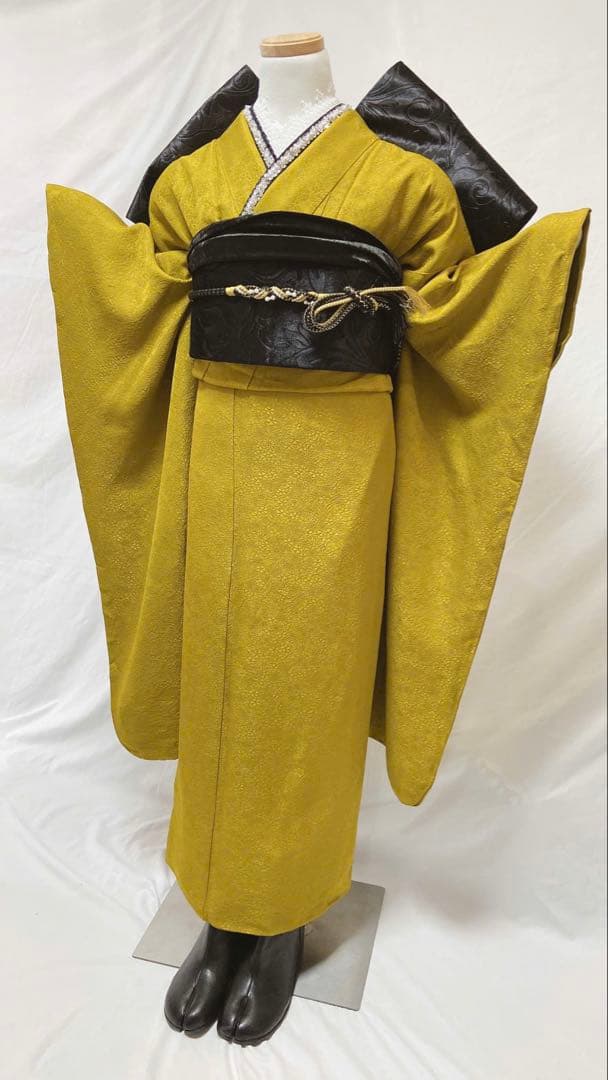 無地振袖　成人式　フルセット　正絹　振袖フルセット 振袖6点セット