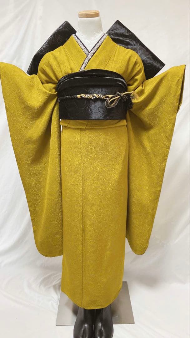 無地振袖　成人式　フルセット　正絹　振袖フルセット 振袖6点セット