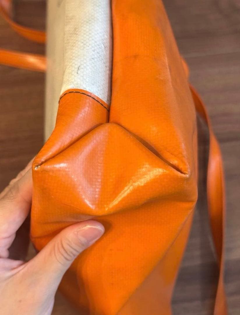 FREITAG リュックトート　オレンジ×ホワイト