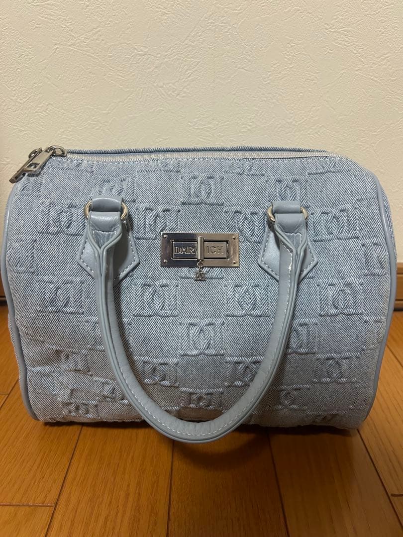 ダーリッチ エンボスロゴデニムボストンバッグ ノベルティ