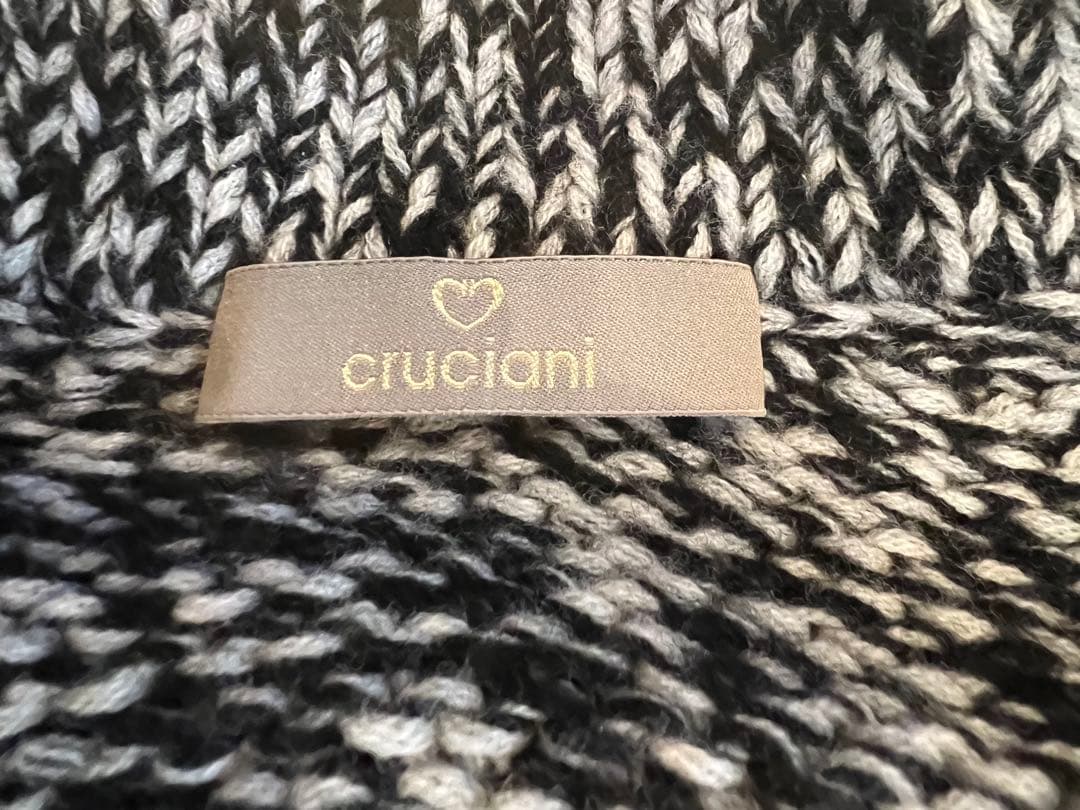 ★美品 人気イタリア製 【クルチアーニウールショールカラー ニットカーディガン】