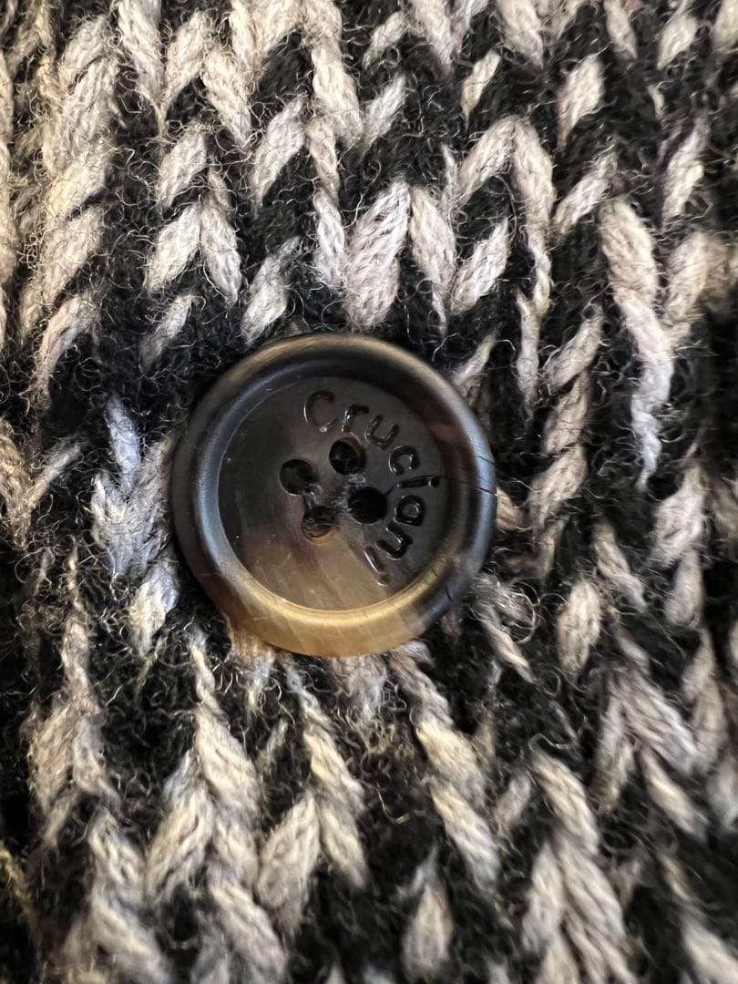 ★美品 人気イタリア製 【クルチアーニウールショールカラー ニットカーディガン】