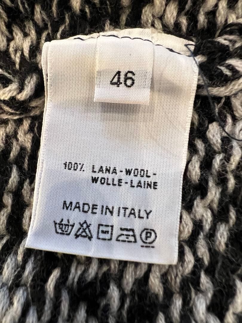 ★美品 人気イタリア製 【クルチアーニウールショールカラー ニットカーディガン】