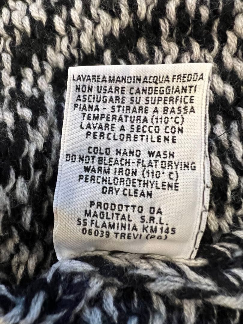 ★美品 人気イタリア製 【クルチアーニウールショールカラー ニットカーディガン】