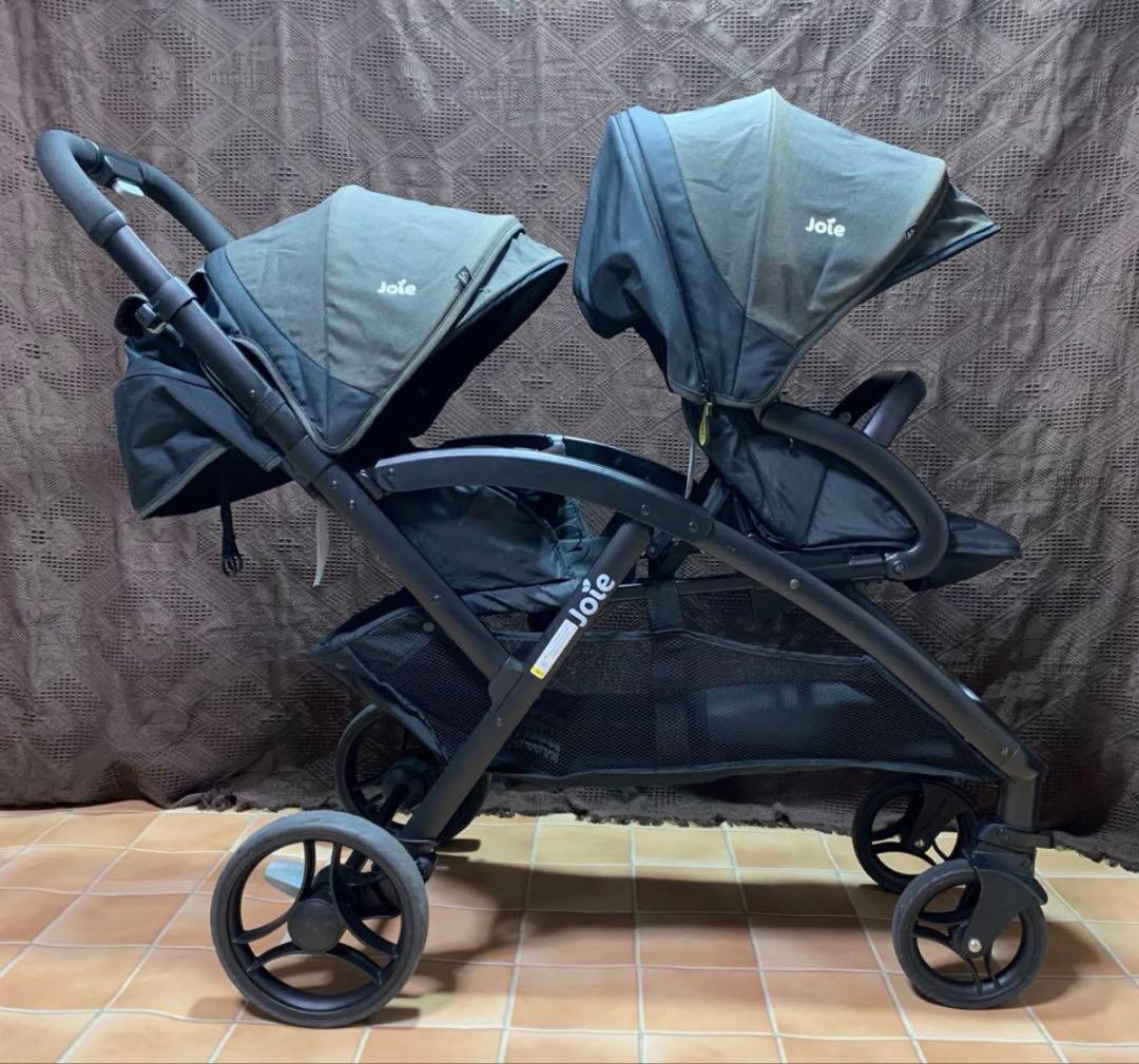 Joie エヴァライトデュオ【2人乗りベビーカー】 レインカバーつき
